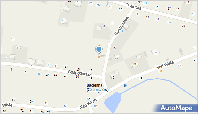 Czernichów, Kasztanowa, 8, mapa Czernichów