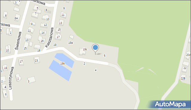 Czersk, Kasztanowa, 19e, mapa Czersk