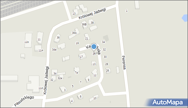 Czersk, Kaszubska, 15, mapa Czersk