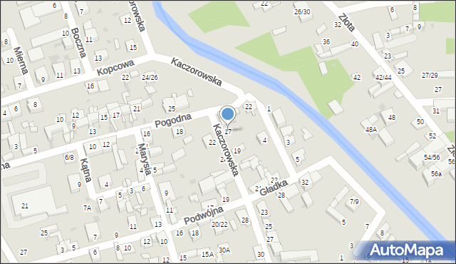 Częstochowa, Kaczorowska, 17, mapa Częstochowy