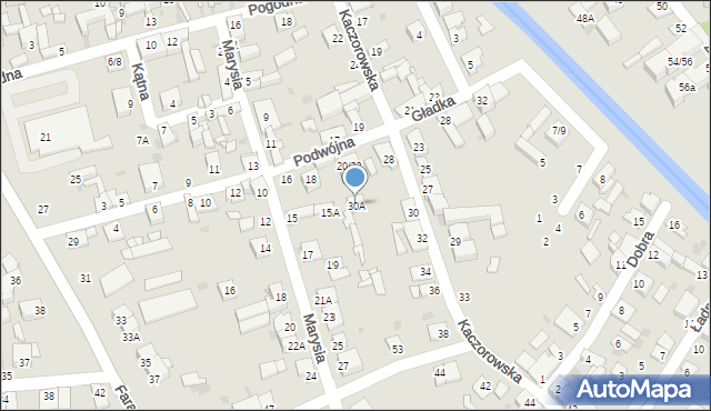 Częstochowa, Kaczorowska, 30A, mapa Częstochowy