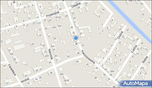 Częstochowa, Kaczorowska, 36, mapa Częstochowy
