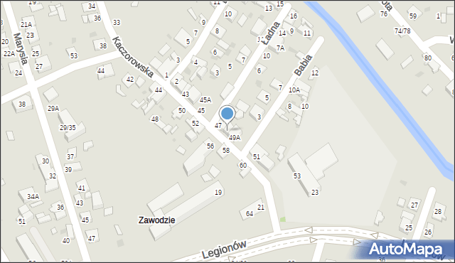 Częstochowa, Kaczorowska, 49, mapa Częstochowy