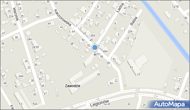 Częstochowa, Kaczorowska, 56, mapa Częstochowy