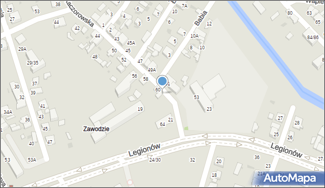 Częstochowa, Kaczorowska, 62, mapa Częstochowy