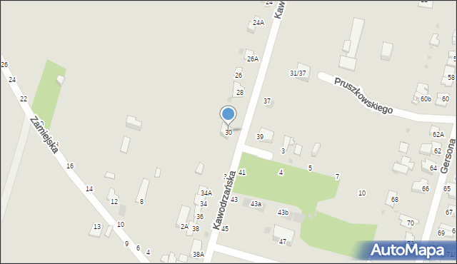 Częstochowa, Kawodrzańska, 30, mapa Częstochowy
