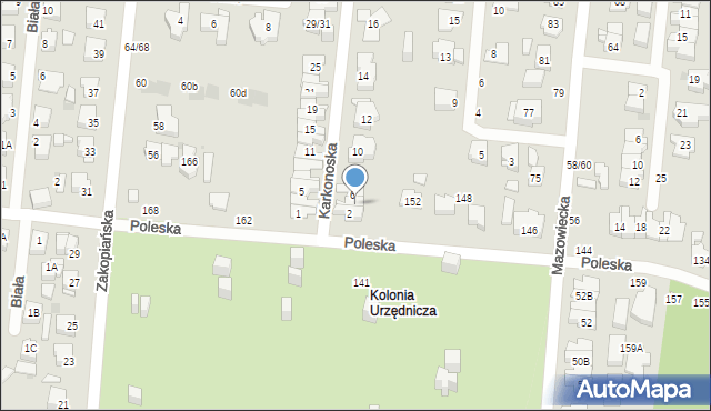 Częstochowa, Karkonoska, 4, mapa Częstochowy