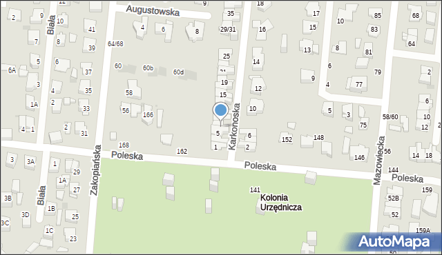 Częstochowa, Karkonoska, 7, mapa Częstochowy