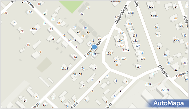 Częstochowa, Kamińskiego Aleksandra, dh., 1/3, mapa Częstochowy