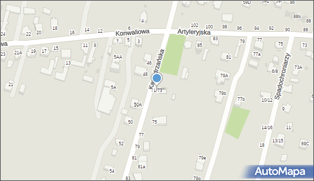 Częstochowa, Kawodrzańska, 71/73, mapa Częstochowy