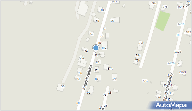 Częstochowa, Kawodrzańska, 83, mapa Częstochowy