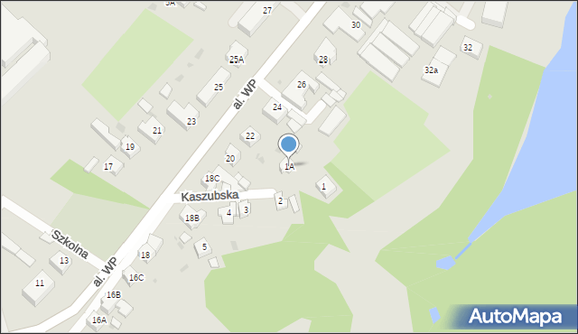 Człuchów, Kaszubska, 1A, mapa Człuchów
