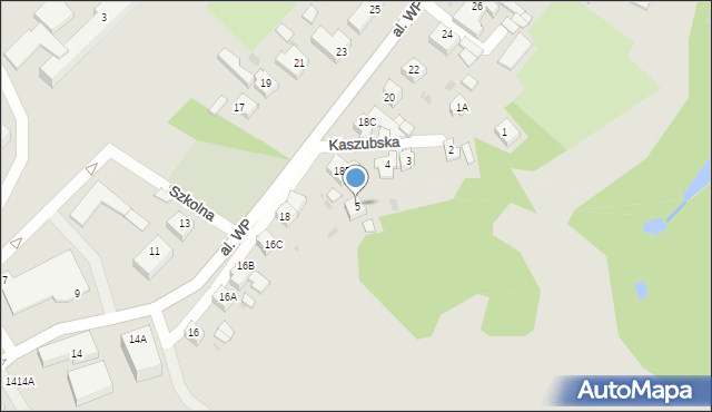 Człuchów, Kaszubska, 5, mapa Człuchów