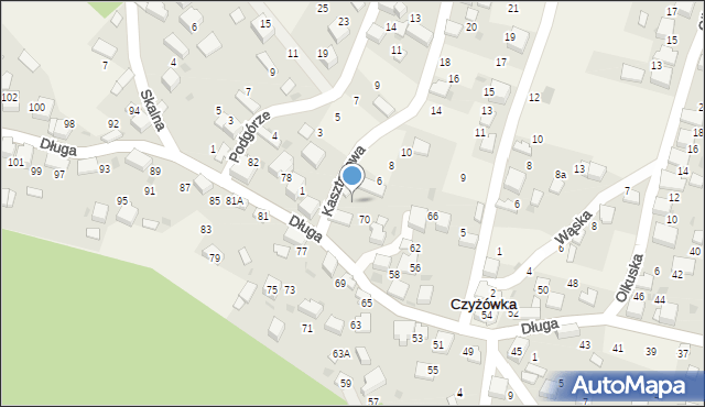 Czyżówka, Kasztanowa, 4, mapa Czyżówka