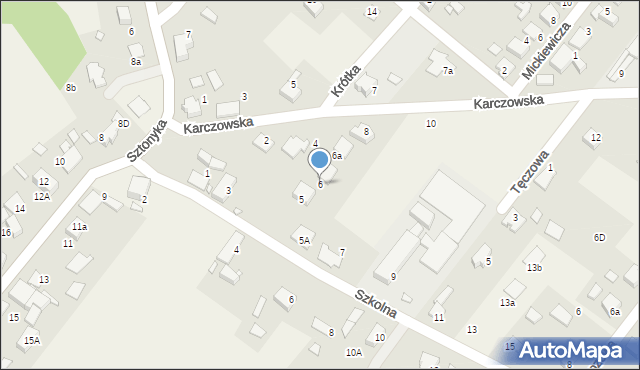 Dąbrowa, Karczowska, 6, mapa Dąbrowa