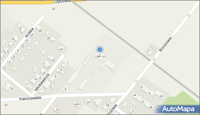 Dąbrowa, Karczowska, 9c, mapa Dąbrowa