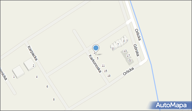 Dąbrowa, Karkonoska, 3, mapa Dąbrowa