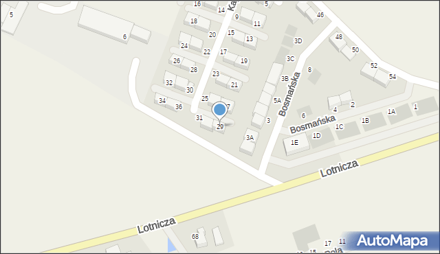 Dąbrowa, Kapitańska, 29, mapa Dąbrowa