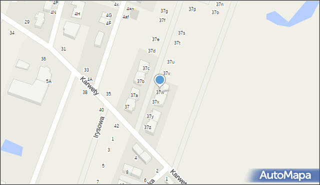Dąbrowa, Karwety Andrzeja, adm., 37w, mapa Dąbrowa