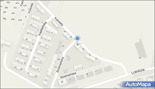 Dąbrowa, Karwety Andrzeja, adm., 48, mapa Dąbrowa