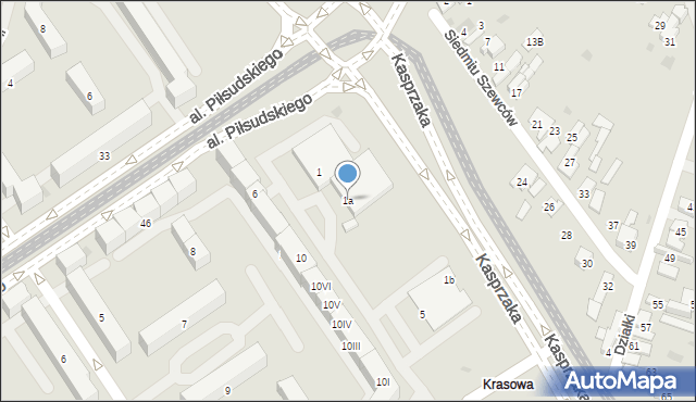 Dąbrowa Górnicza, Kasprzaka, 1a, mapa Dąbrowa Górnicza