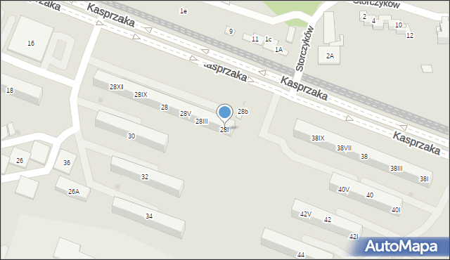 Dąbrowa Górnicza, Kasprzaka, 28I, mapa Dąbrowa Górnicza