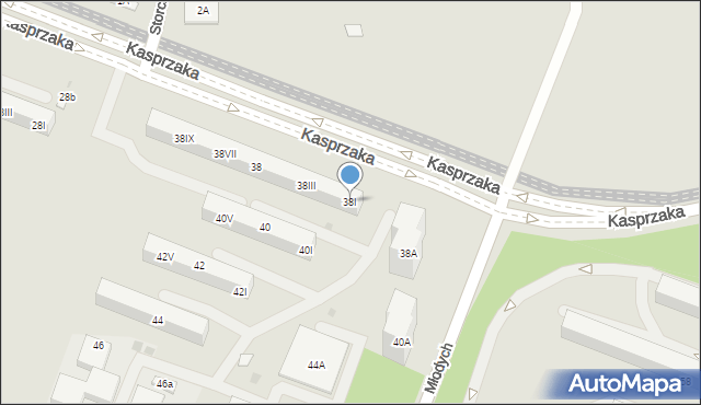 Dąbrowa Górnicza, Kasprzaka, 38I, mapa Dąbrowa Górnicza
