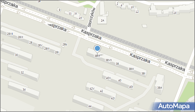 Dąbrowa Górnicza, Kasprzaka, 38IX, mapa Dąbrowa Górnicza