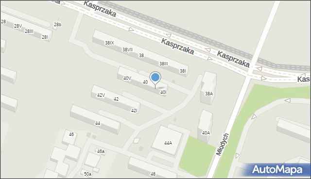 Dąbrowa Górnicza, Kasprzaka, 40II, mapa Dąbrowa Górnicza