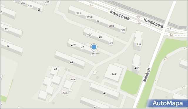 Dąbrowa Górnicza, Kasprzaka, 42I, mapa Dąbrowa Górnicza
