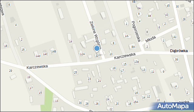 Dąbrówka, Karczewska, 12, mapa Dąbrówka