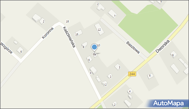 Dąbrówka Nowa, Kasztelańska, 6a, mapa Dąbrówka Nowa