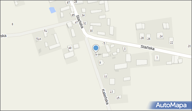 Dąbrówka-Stany, Kaleńska, 1, mapa Dąbrówka-Stany