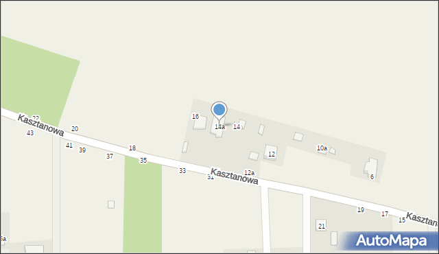 Dąbrówka Wielka, Kasztanowa, 14a, mapa Dąbrówka Wielka
