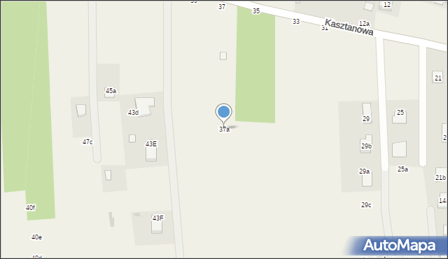 Dąbrówka Wielka, Kasztanowa, 37a, mapa Dąbrówka Wielka