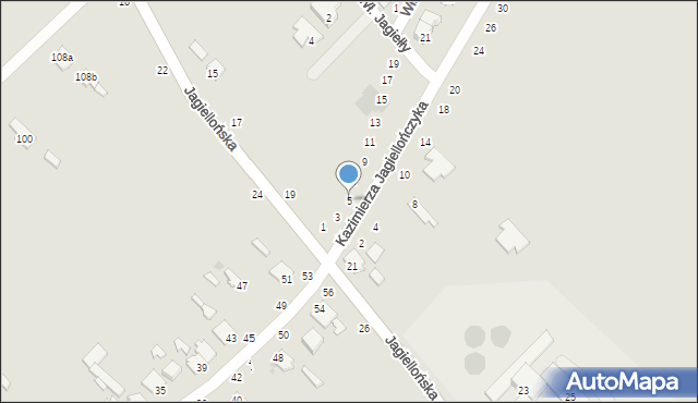 Dęblin, Kazimierza Jagiellończyka, 5, mapa Dęblin