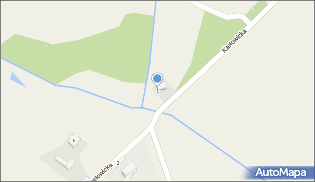 Dębogóra, Karłowicka, 1, mapa Dębogóra