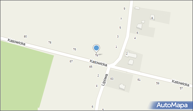 Dębowiec, Katowicka, 74, mapa Dębowiec