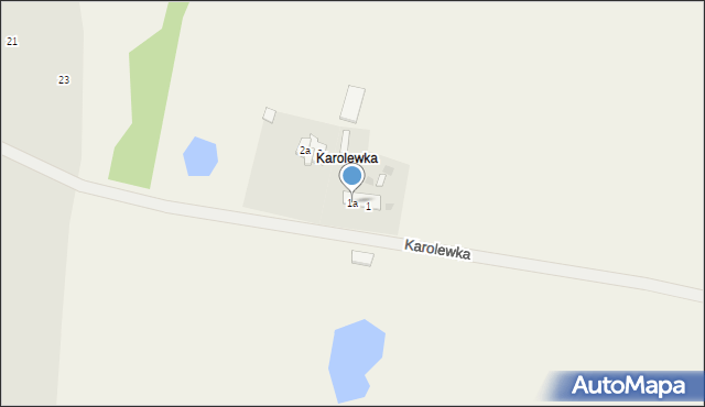 Dębówko, Karolewka, 1a, mapa Dębówko