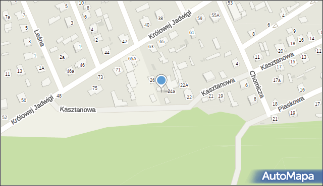 Długosiodło, Kasztanowa, 26a, mapa Długosiodło