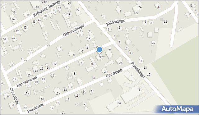 Długosiodło, Kasztanowa, 3, mapa Długosiodło