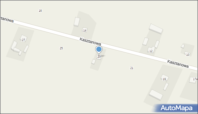 Dobrzelin, Kasztanowa, 23, mapa Dobrzelin