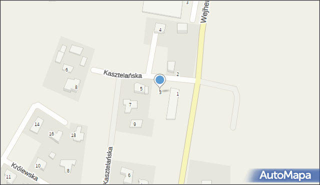 Dobrzewino, Kasztelańska, 3, mapa Dobrzewino