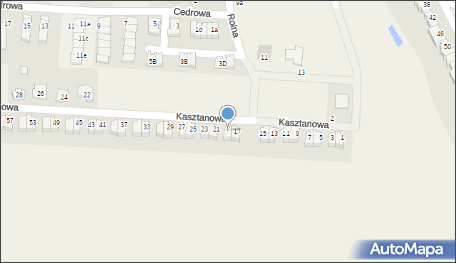 Dobrzykowice, Kasztanowa, 19, mapa Dobrzykowice