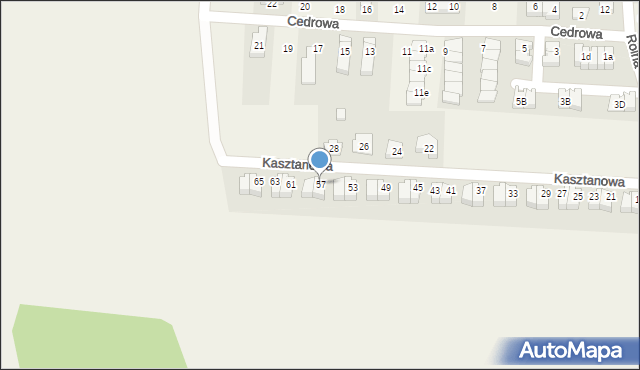 Dobrzykowice, Kasztanowa, 57, mapa Dobrzykowice