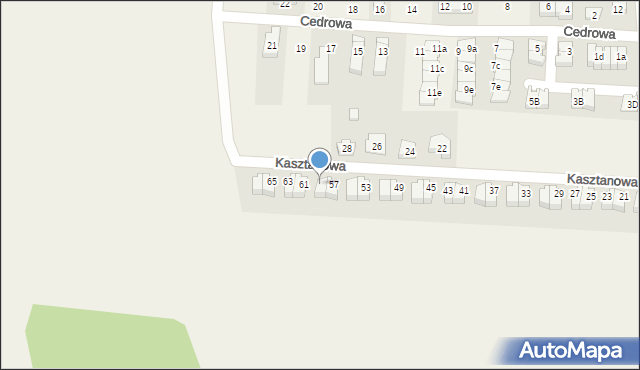 Dobrzykowice, Kasztanowa, 59, mapa Dobrzykowice