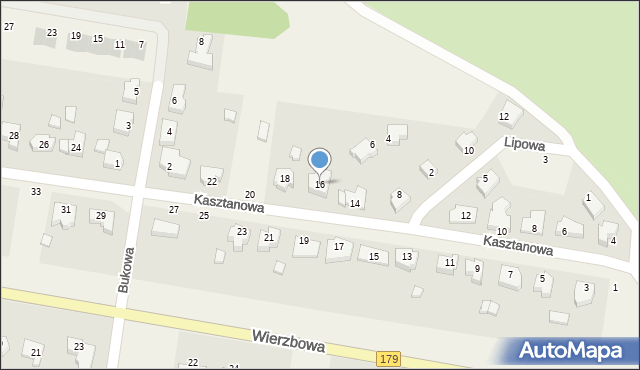 Dolaszewo, Kasztanowa, 16, mapa Dolaszewo