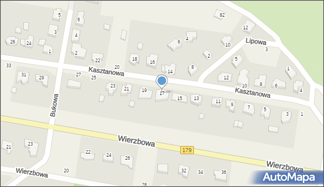 Dolaszewo, Kasztanowa, 17, mapa Dolaszewo