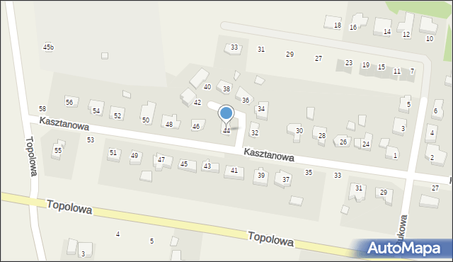 Dolaszewo, Kasztanowa, 44, mapa Dolaszewo