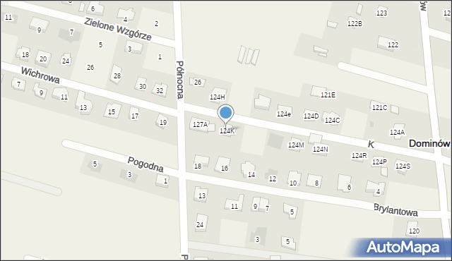 Dominów, Kamienista, 15, mapa Dominów